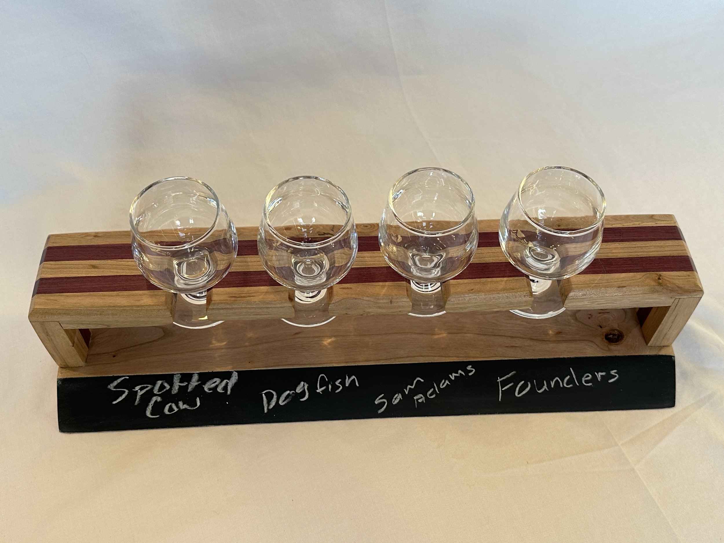 Beer / Wine Flight Tasting Set F00007 Cherry & Purple Heart #MacellaroMade