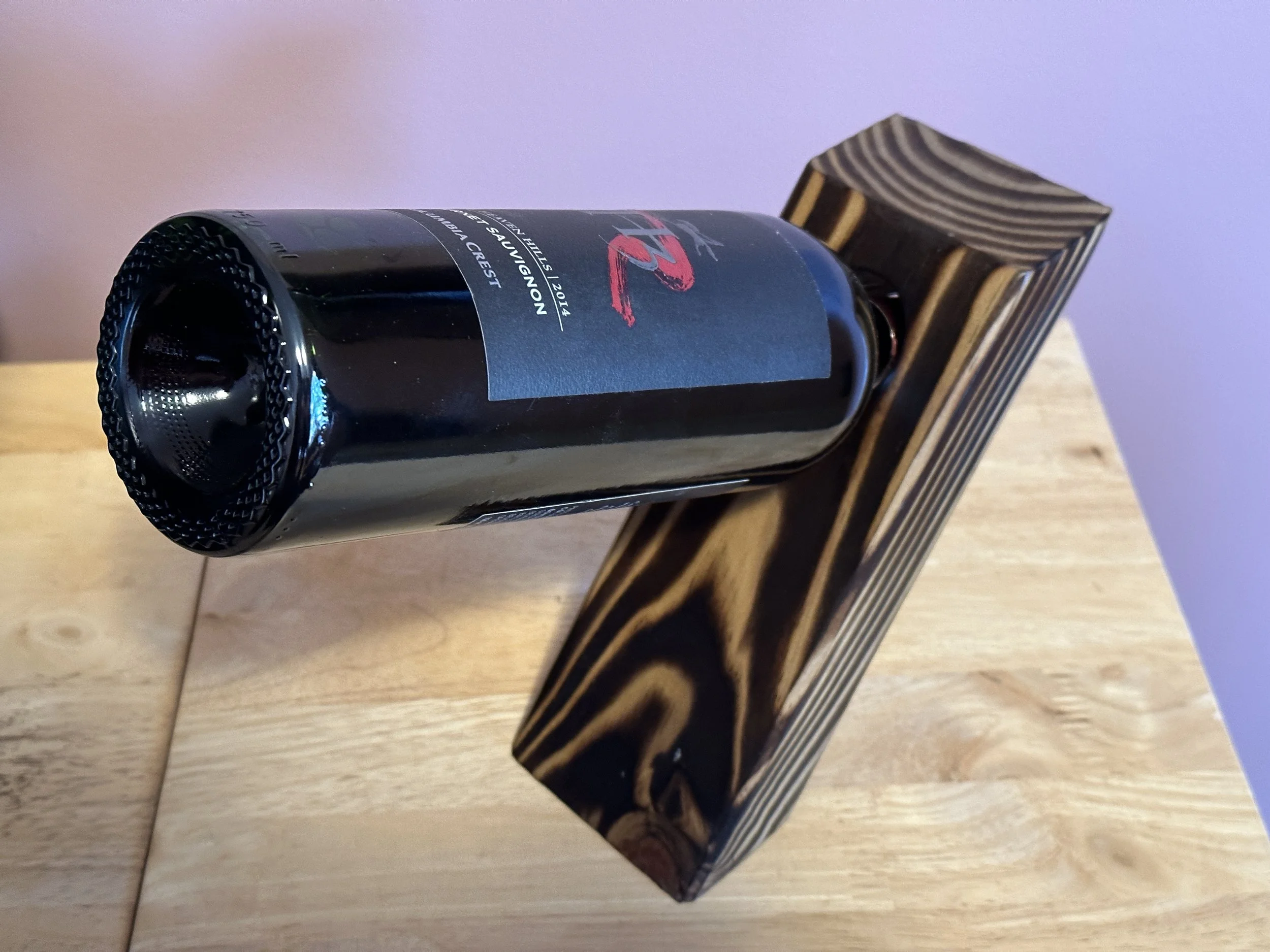 Slanted Wine Bottle Holder WH00001. #MacellaroMade