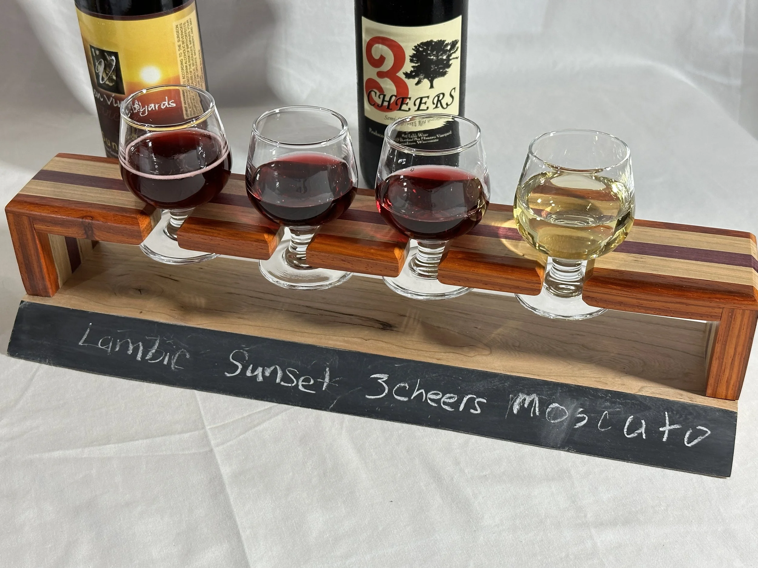 Beer/Wine Flight Tasting Set F00008 Cherry, Paudek, and Purple Heart