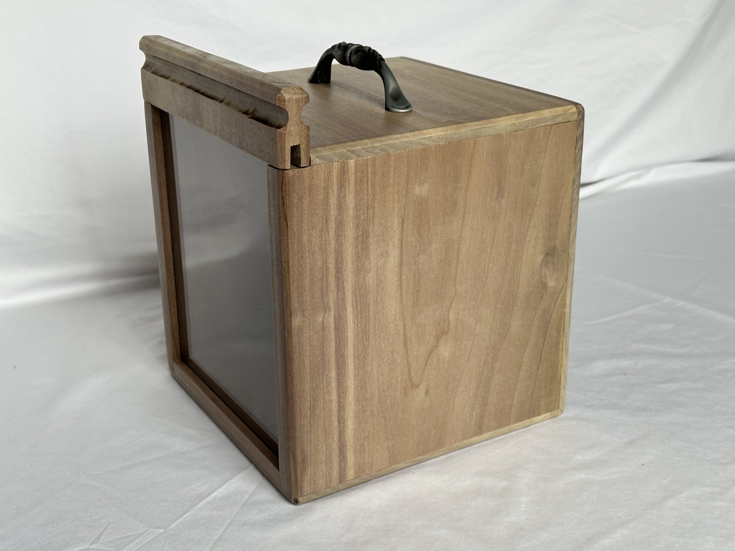 Purple Rain Poplar Top Shelf Smoker Box - Natural Finish