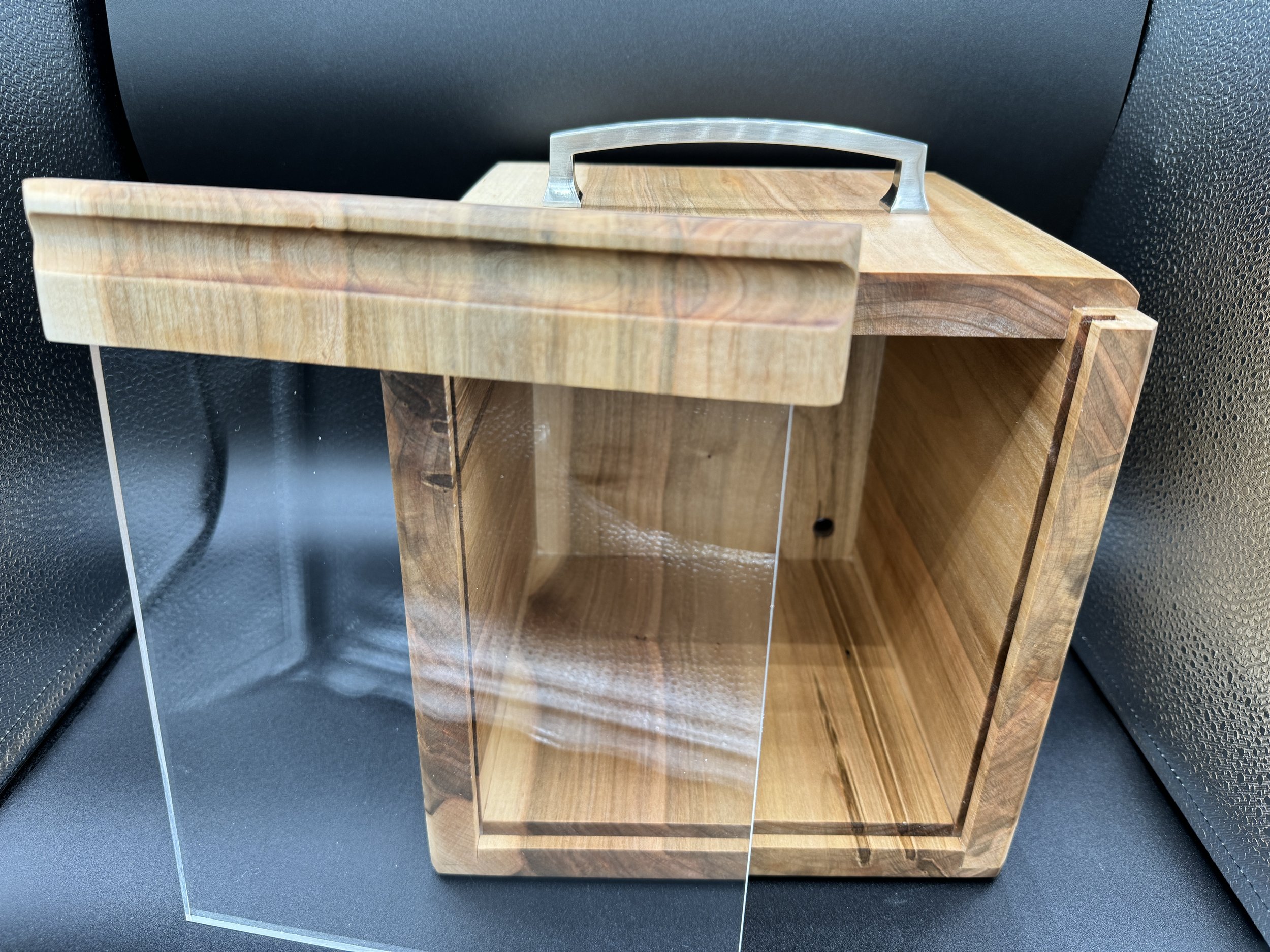 Ambrosia Maple Top Shelf Smoker Box - Natural Finish