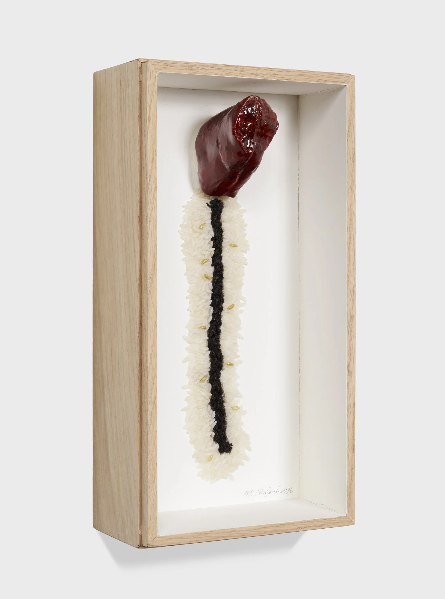 Food Notes #1: Hocked Memory;
2026.
9” x 17” x 5”  Stoneware, acrylic, hair and paint.
The ham hock is a metaphor for the creative brilliance of enslaved Black women who labored to feed their families with the food scraps discarded by plantation owne