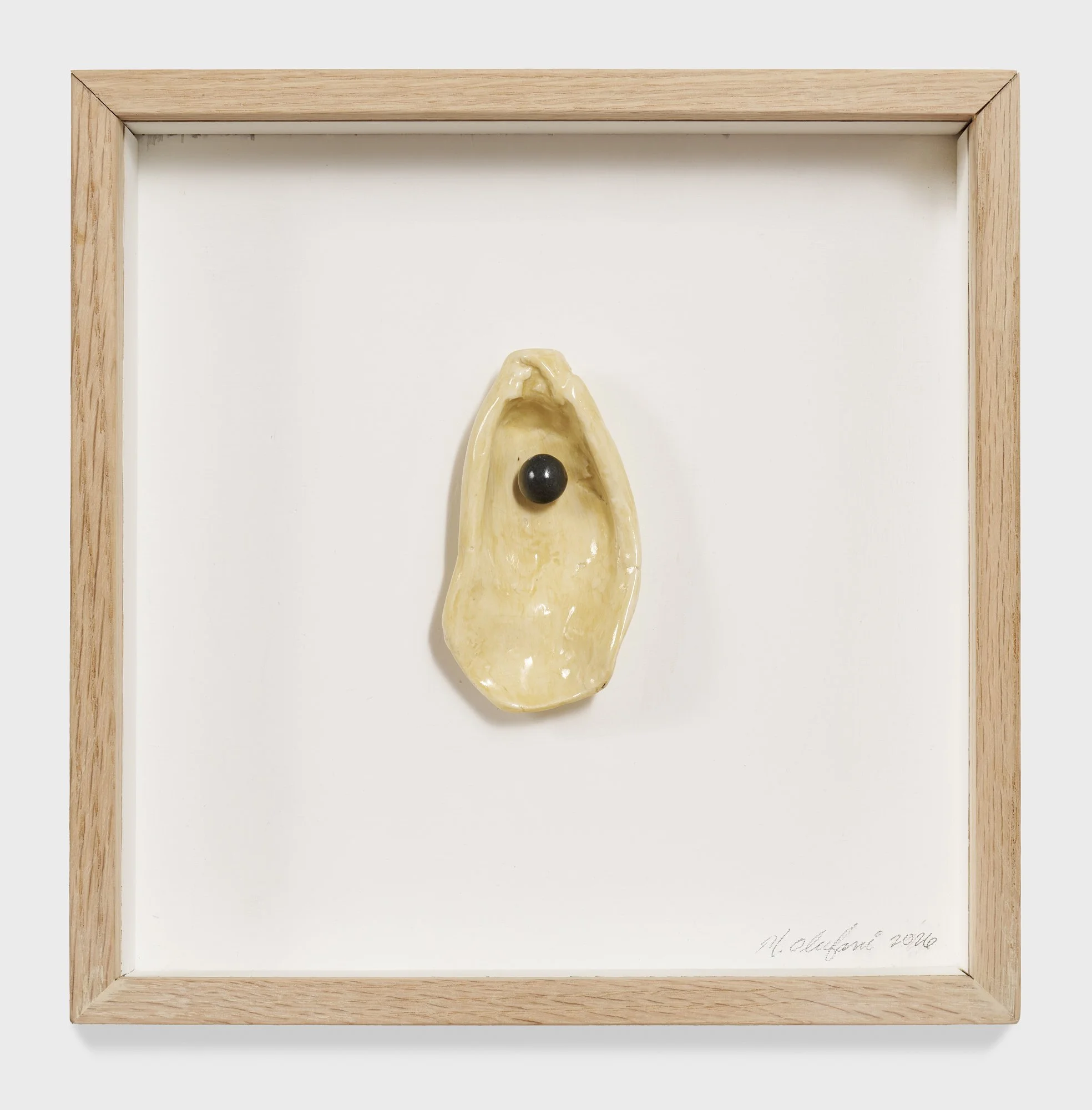 Food Notes Series #3: Black Pearl; 2026.  Porcelain on wood panel.
10.5" x 10.5" x 2.5"
***Chris Gardner Photo courtesy of NXTHVN*** 