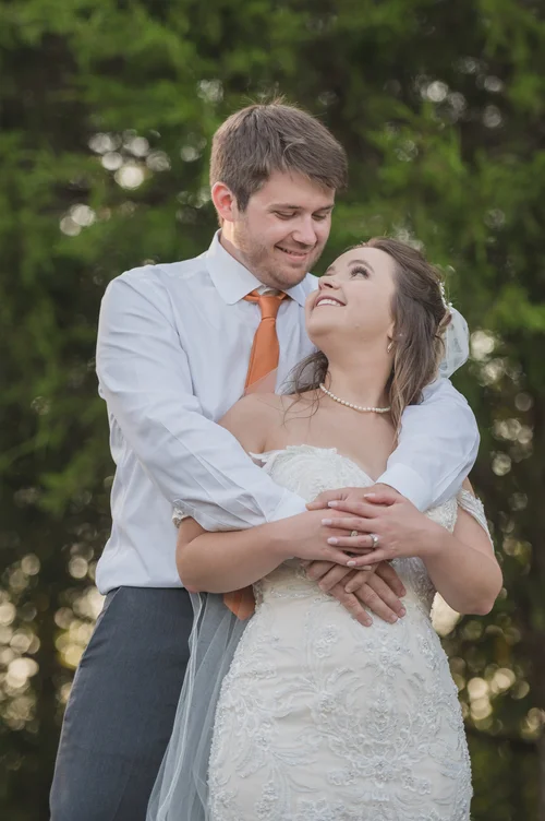 Wedding couple moment