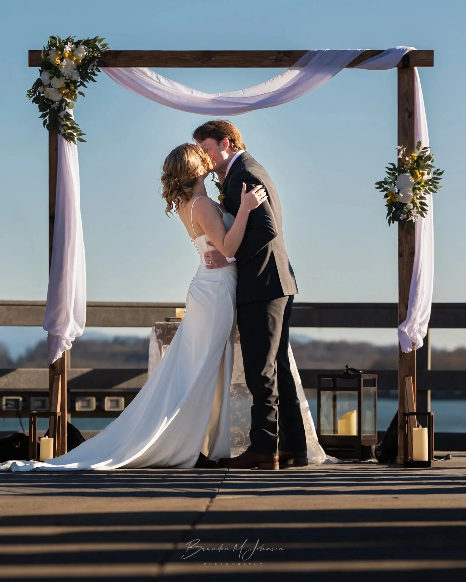 Wedding couple photographed by Brandon M. Johnson Photography