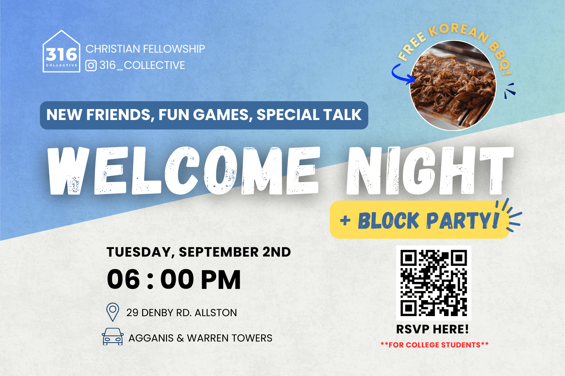 Welcome Night & Block Party!