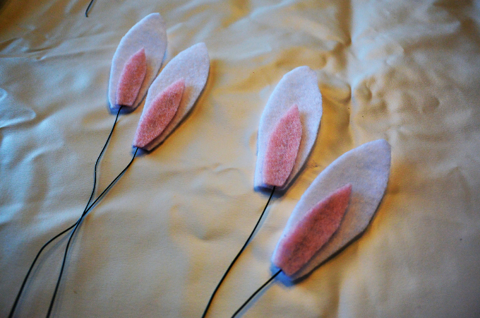 sets of bunny ears laying together