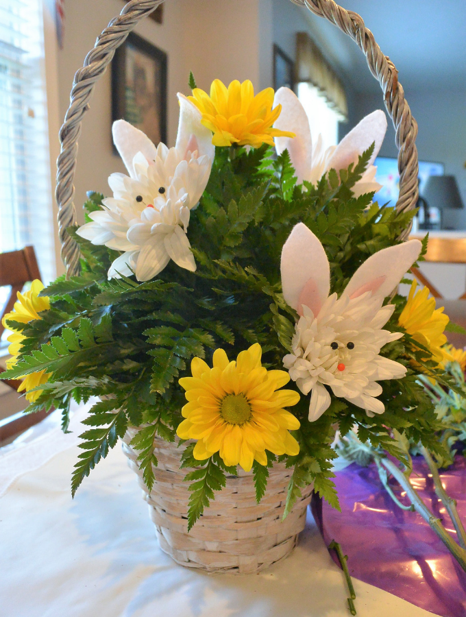 yellow daisy mums added to the arrangement