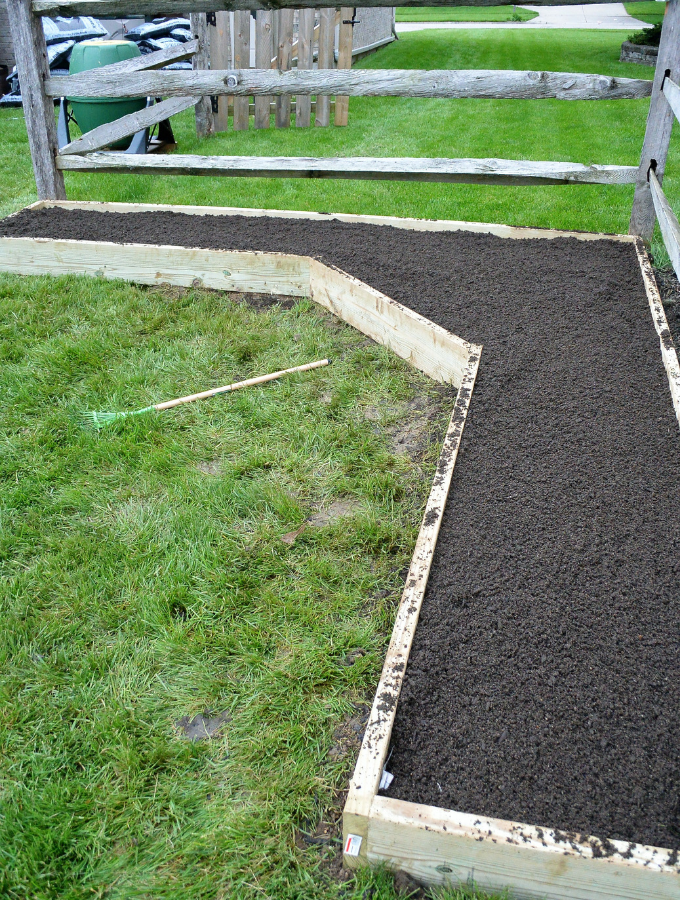 raised bed finished with soil