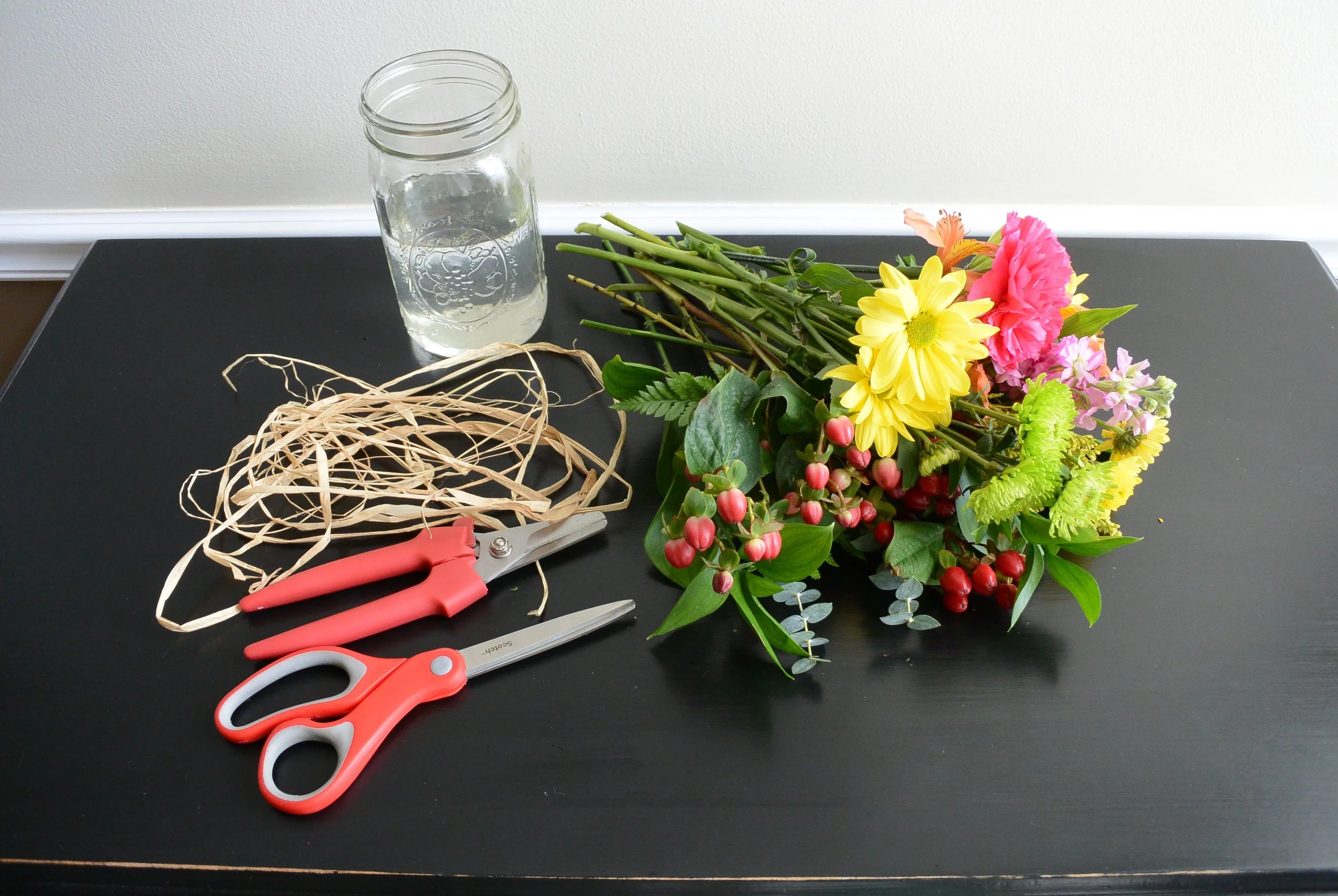 materials laying on table