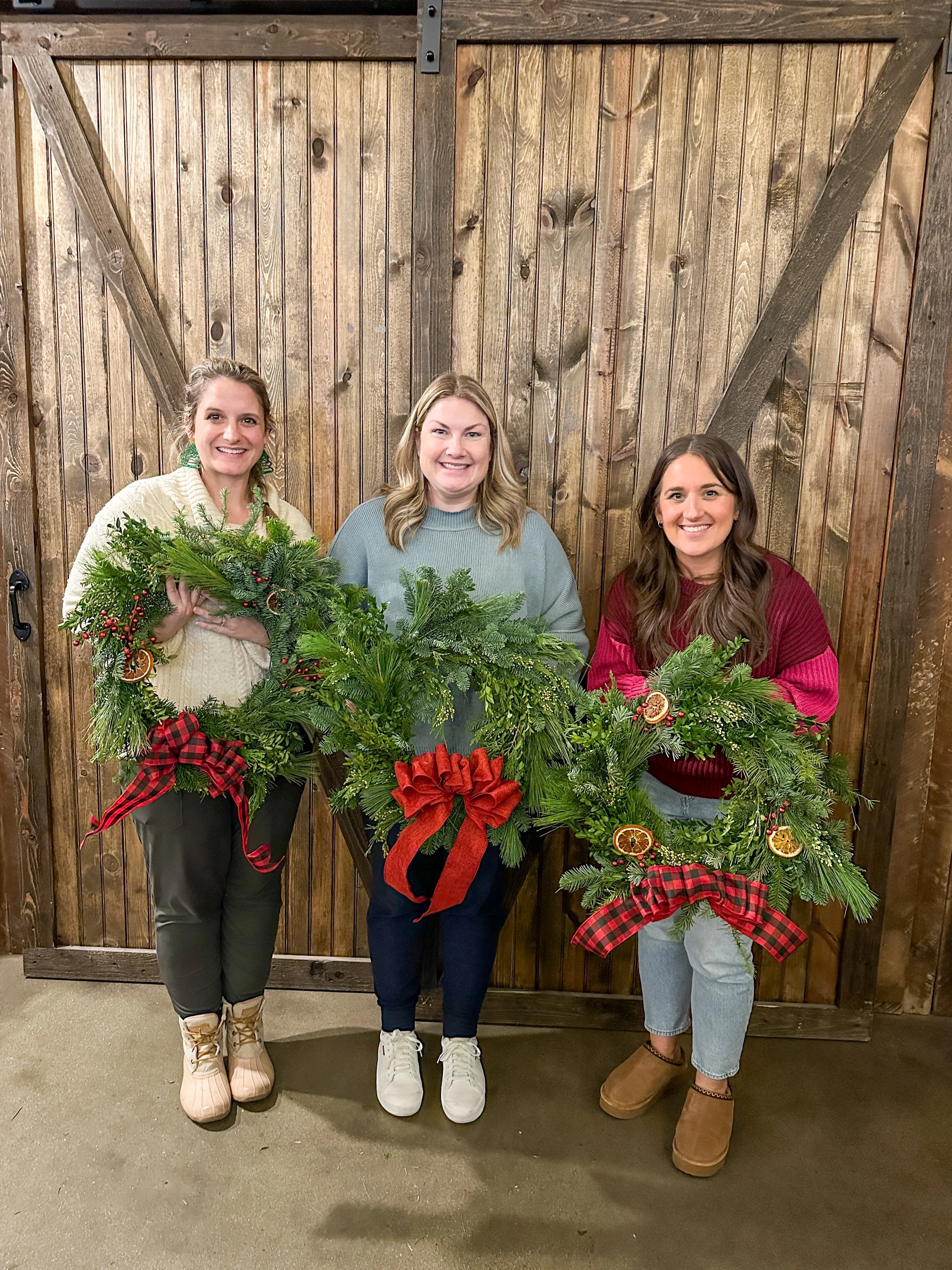 Christmas Wreath Making Class at Grainworks Brewing