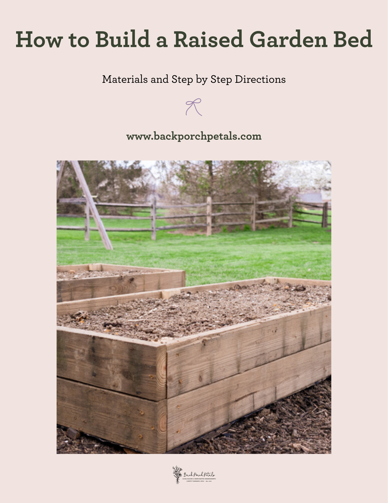 pinterest image for raised garden bed blog post