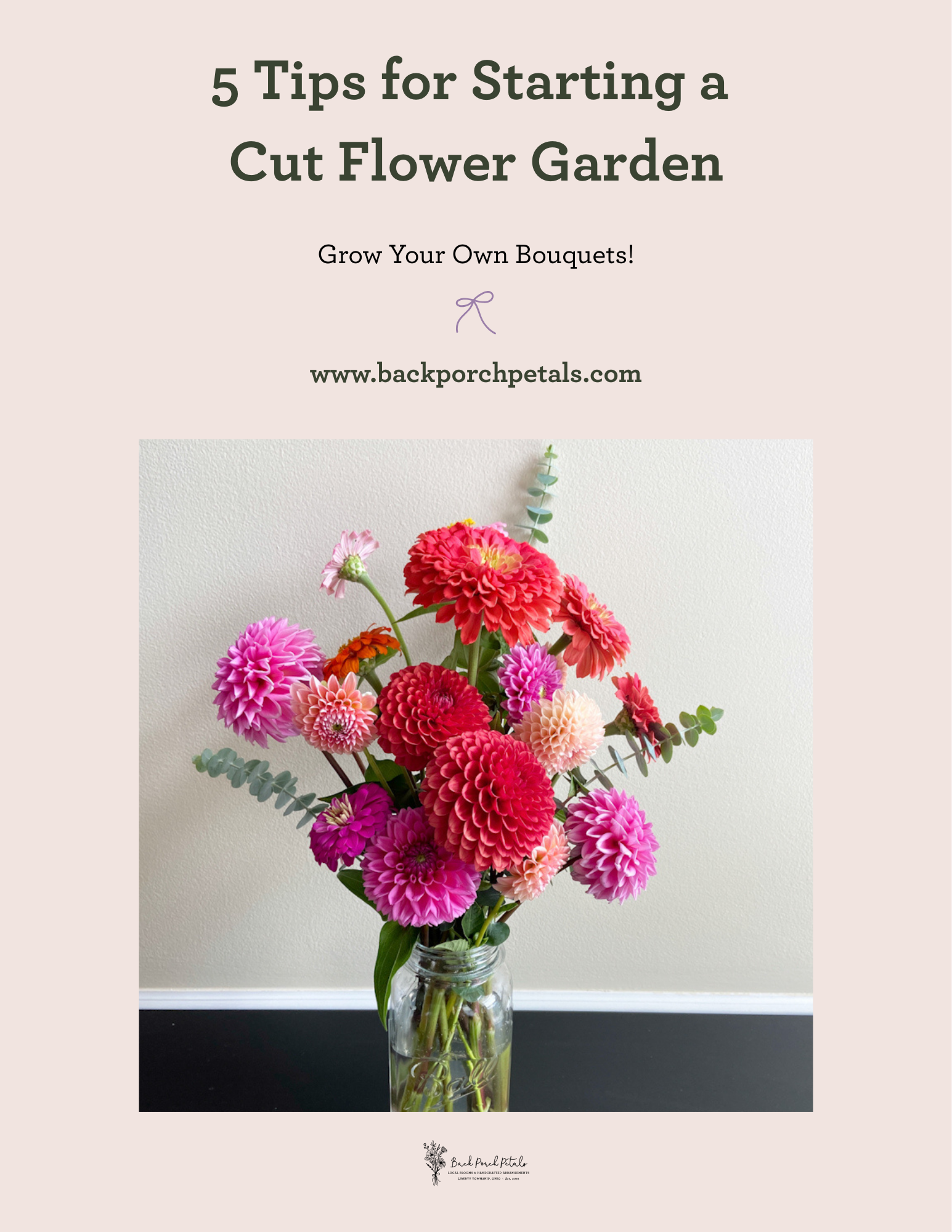 Blog cover image for tips for starting a cut flower garden.