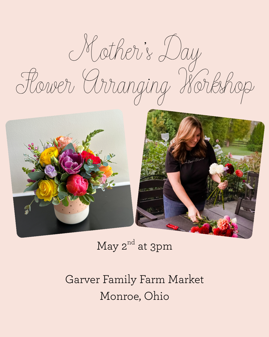 Mother's Day Flower Class- May 2nd at 3pm
