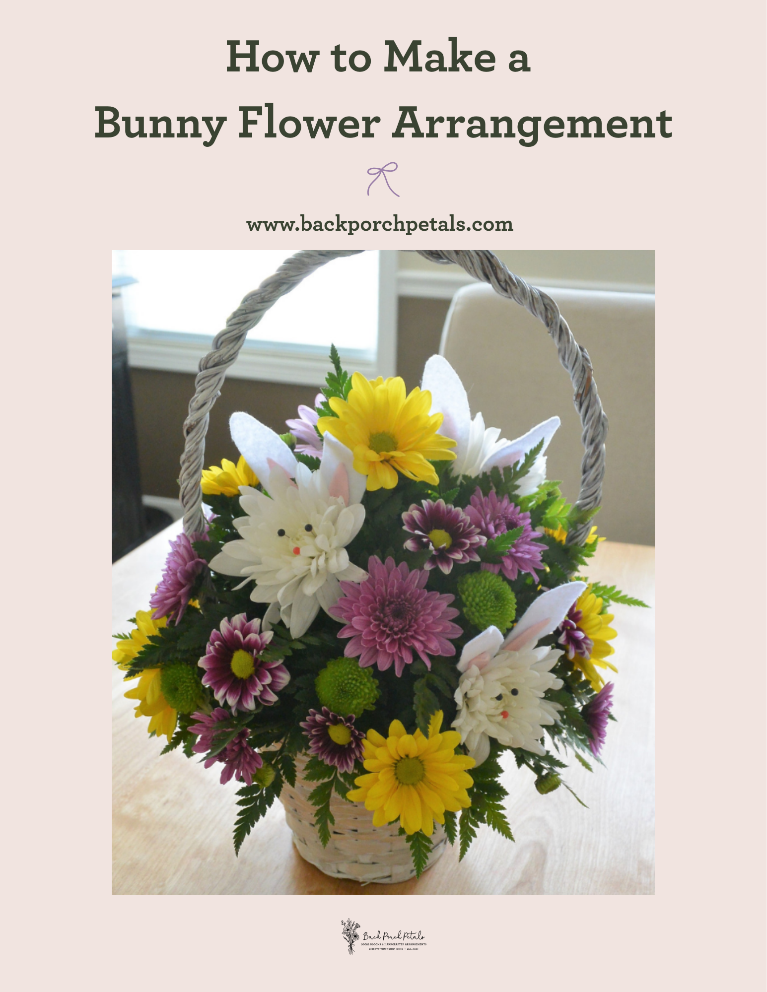 Bunny flower arrangement cover image