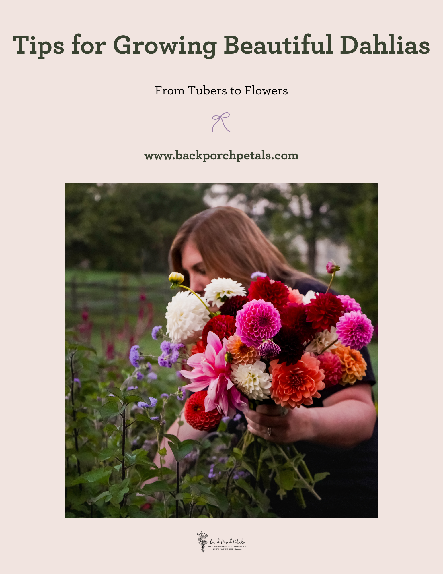 Pinterest Image for Blog Post on Dahlias