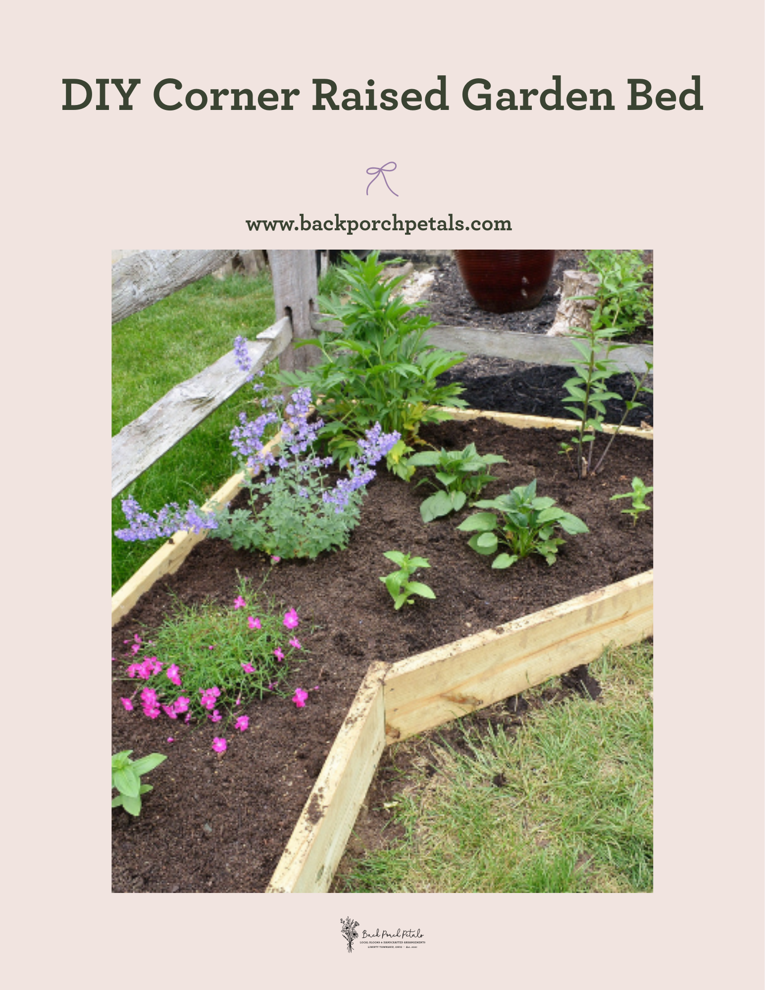 corner raised garden bed tutorial cover image