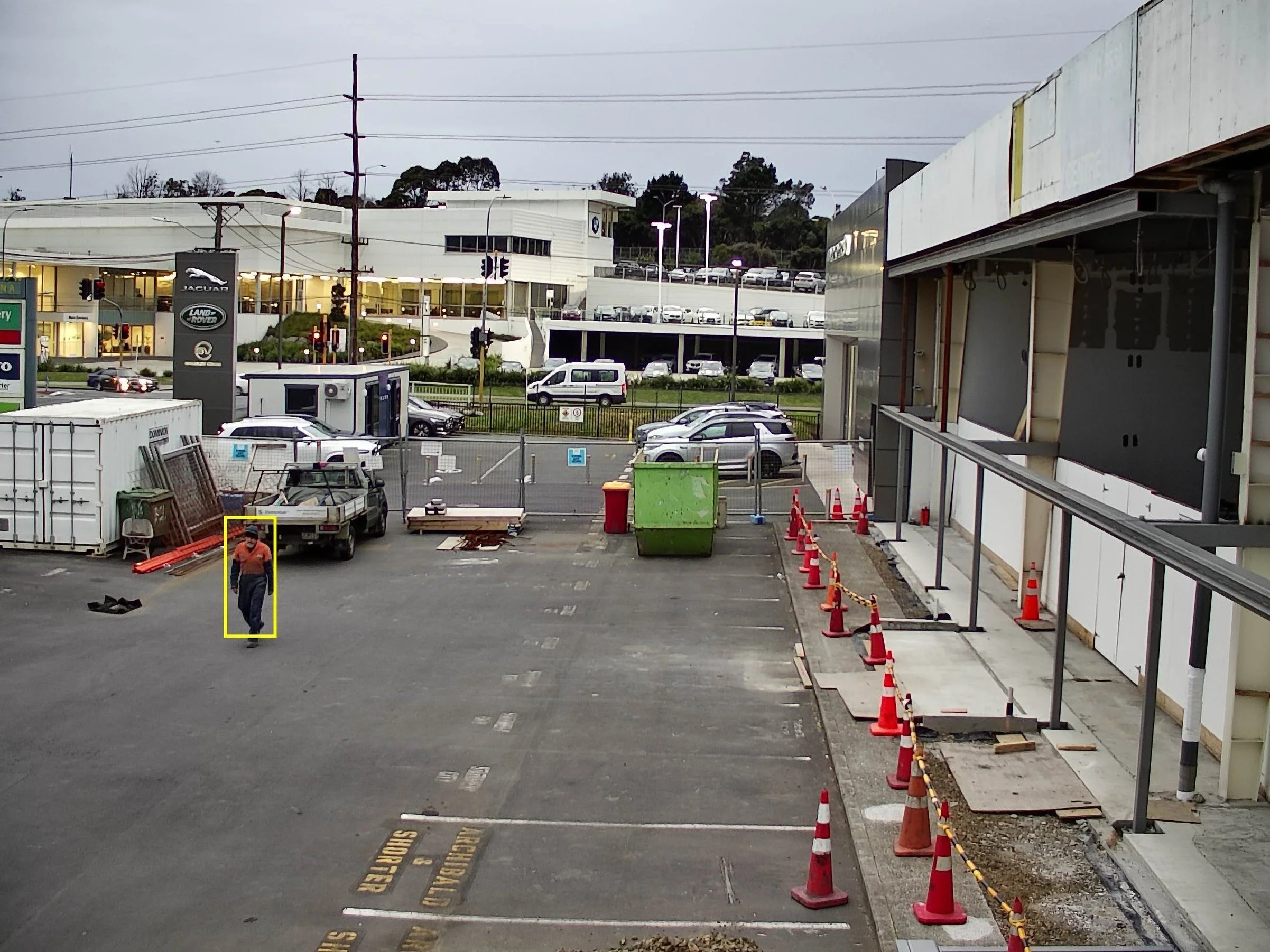 Camera tracking human target