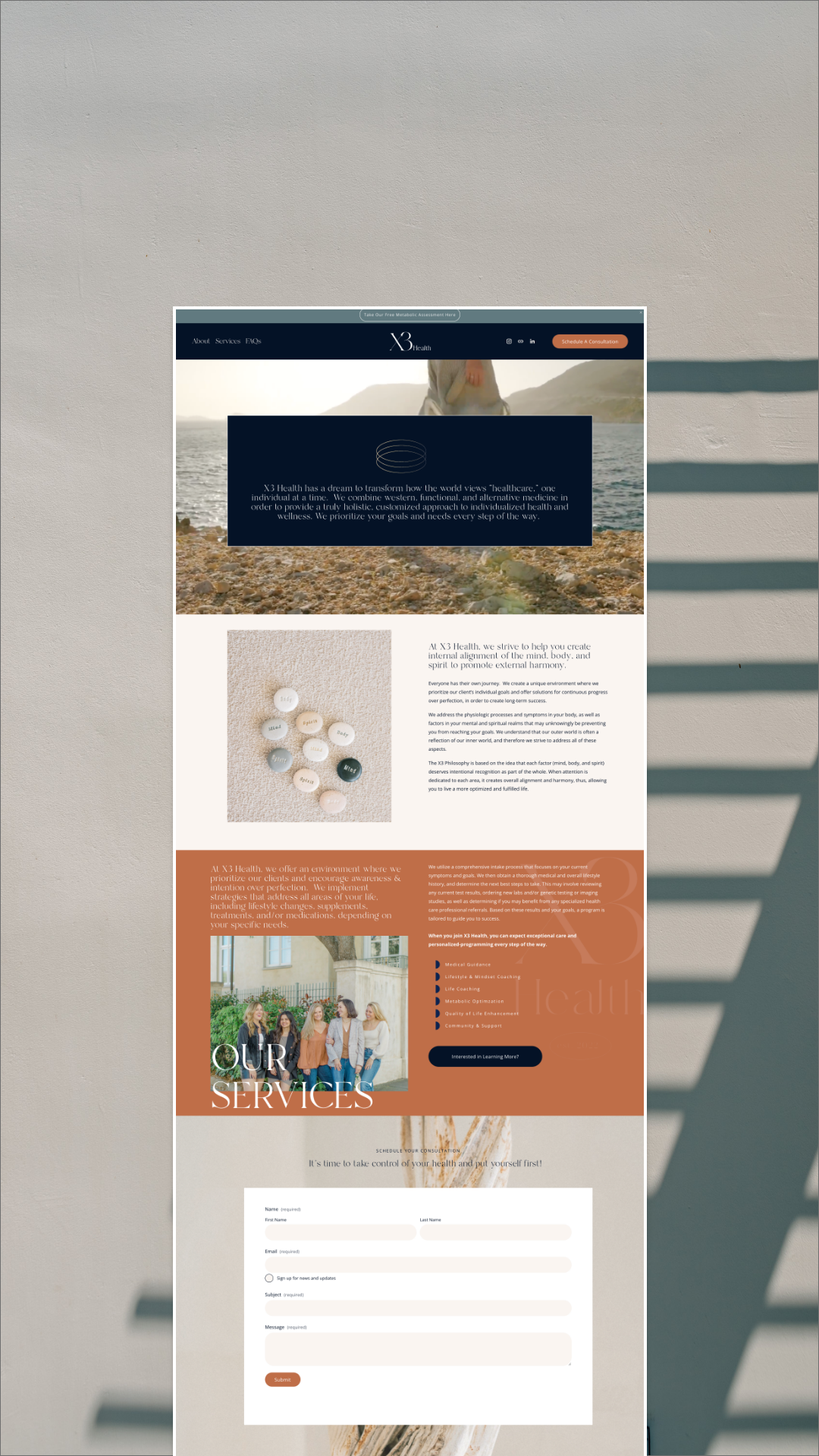 X3 Health social media design