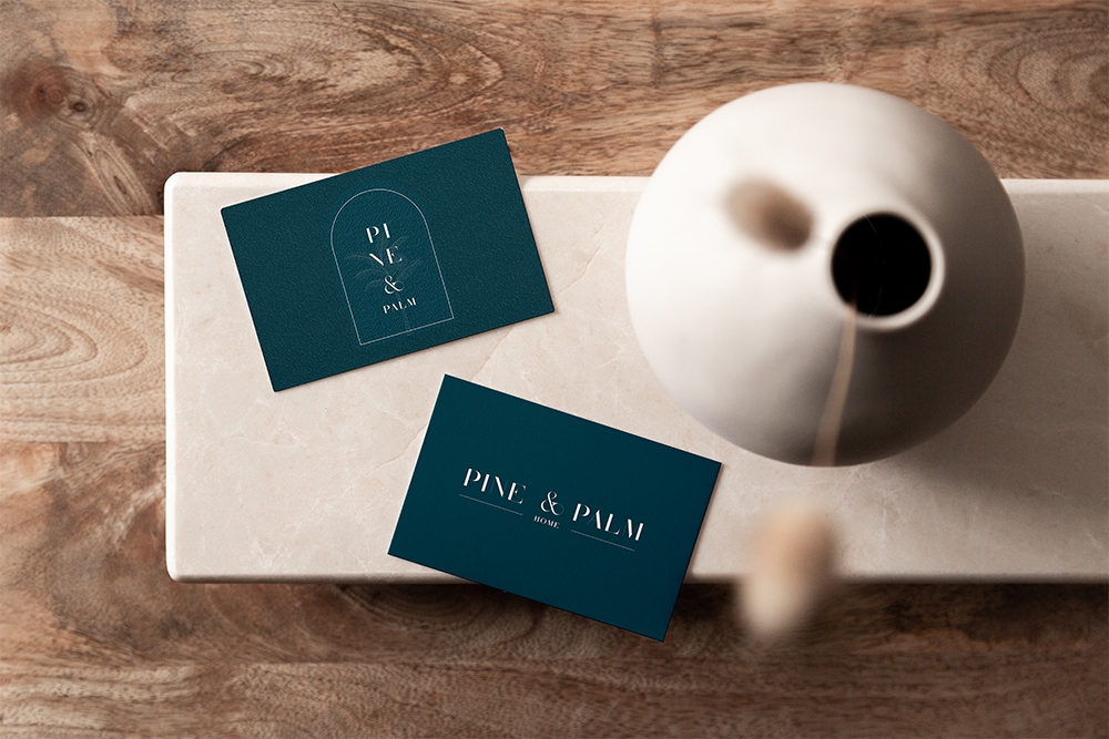Pine & Palm Home brand mockup