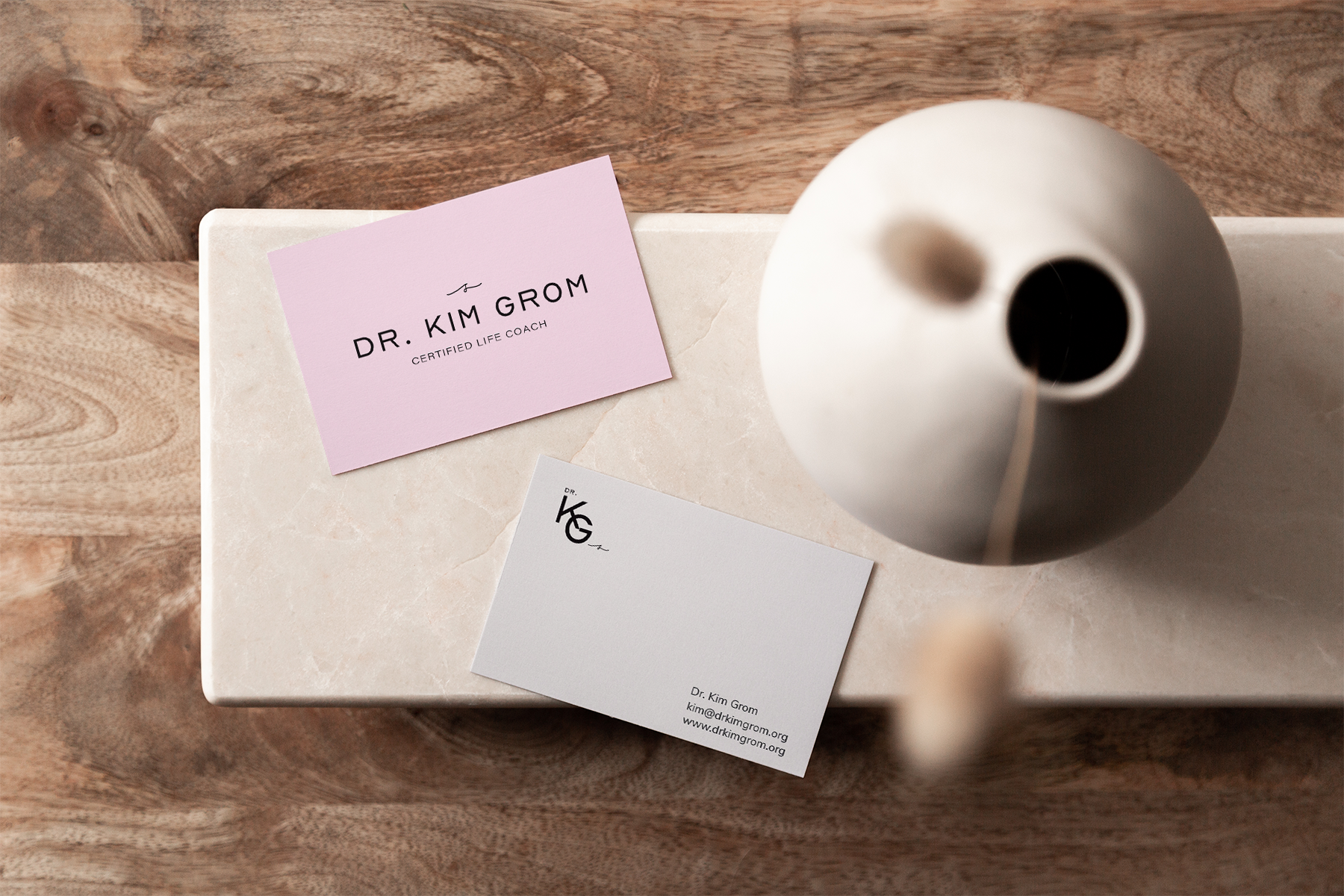 Dr. Kim Grom brand mockup