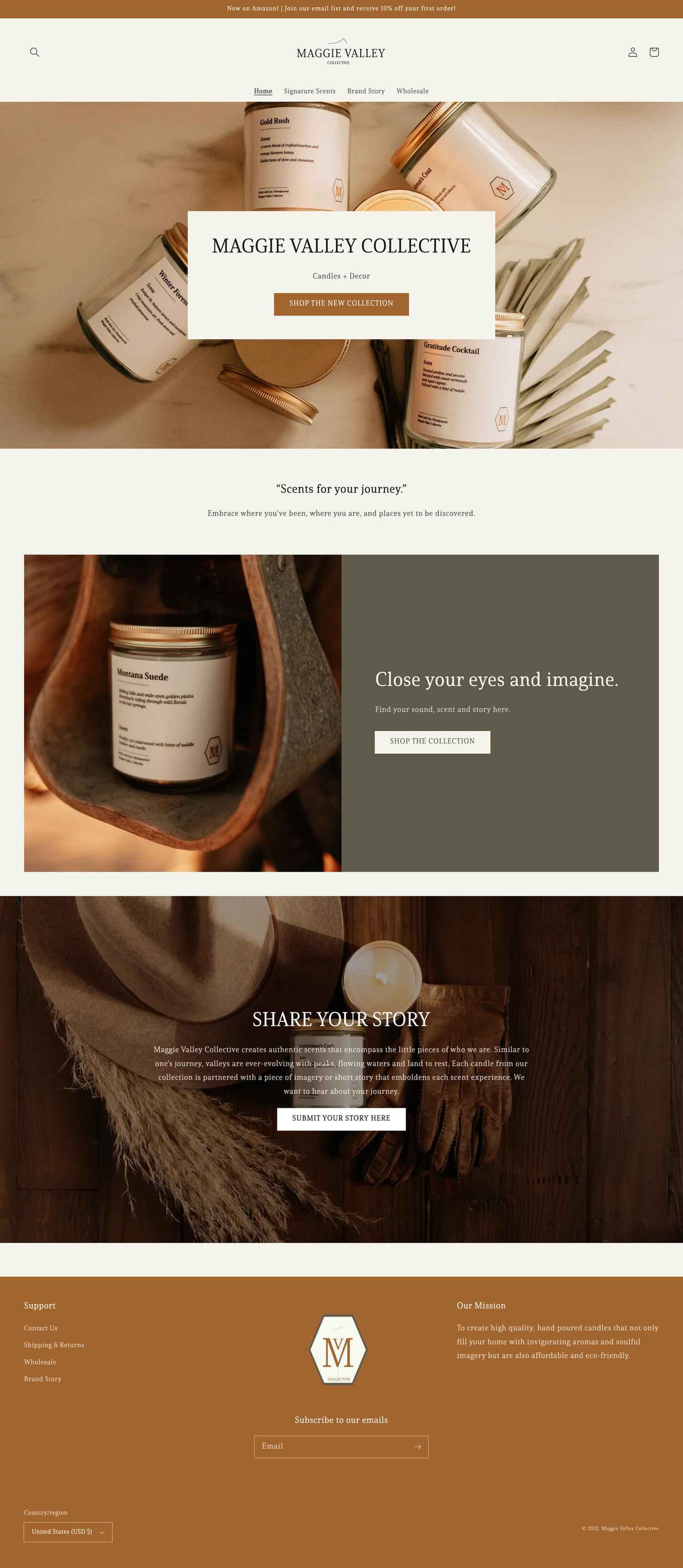 Maggie Valley Collective website page