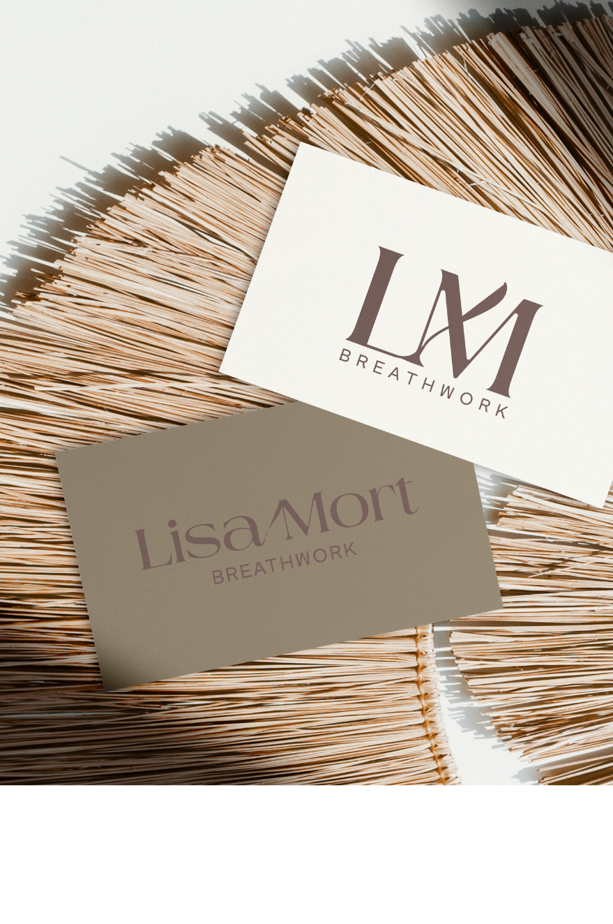 Lisa Mort Breathwork brand mockup