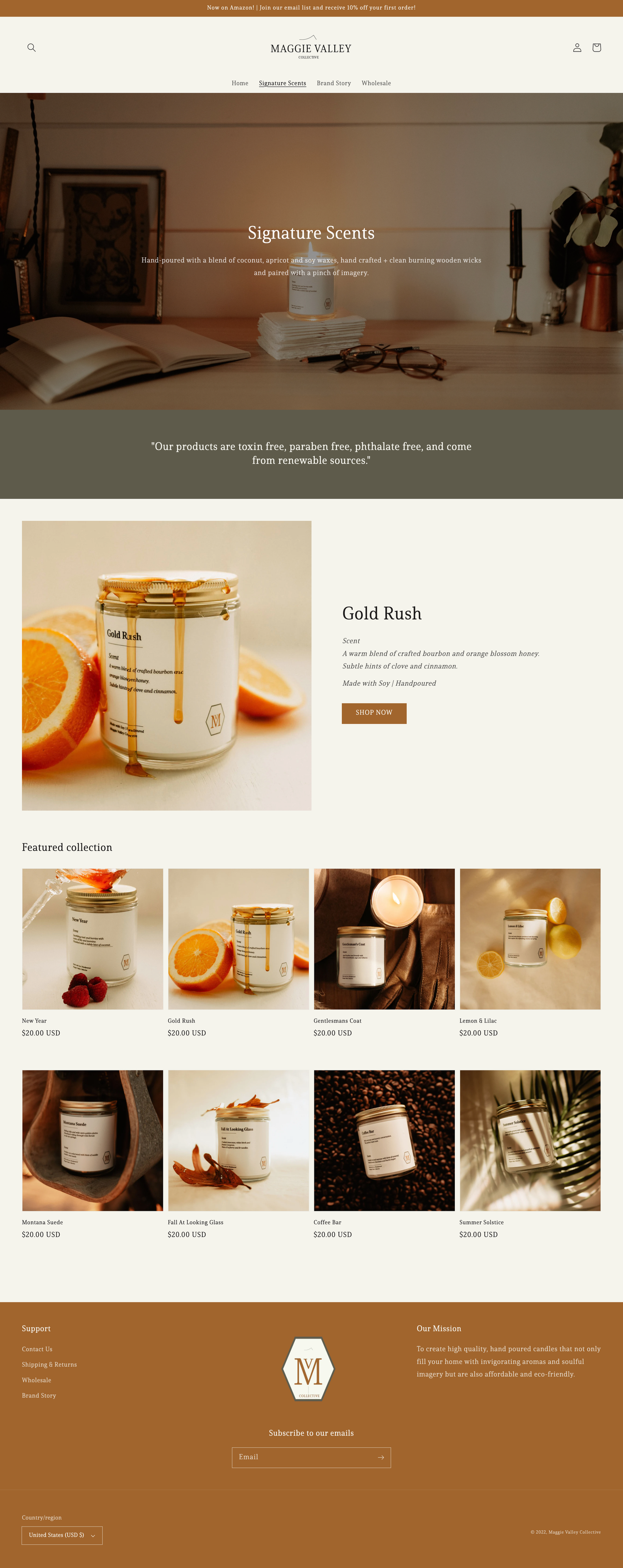 Maggie Valley Collective website page