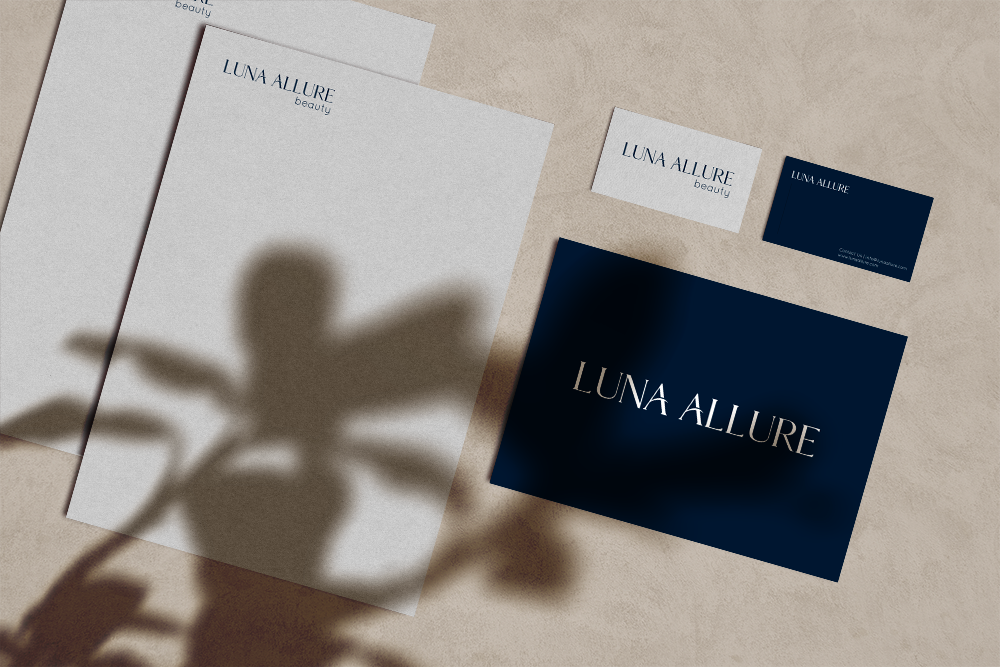 Luna Allure brand mockup