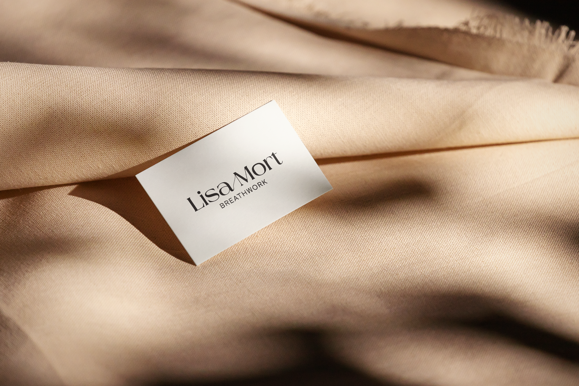 Lisa Mort Breathwork brand mockup