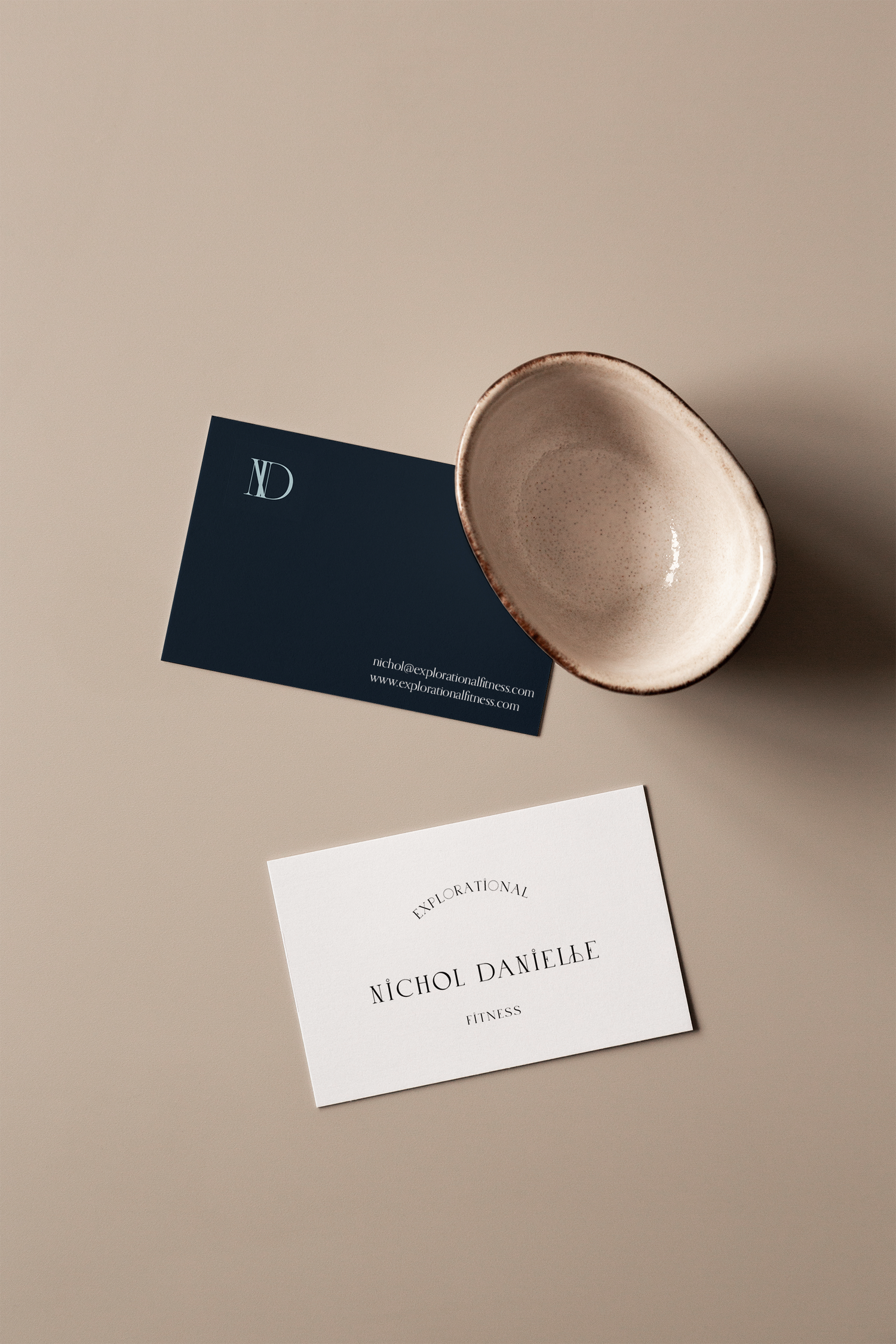 Explorational Fitness brand mockup