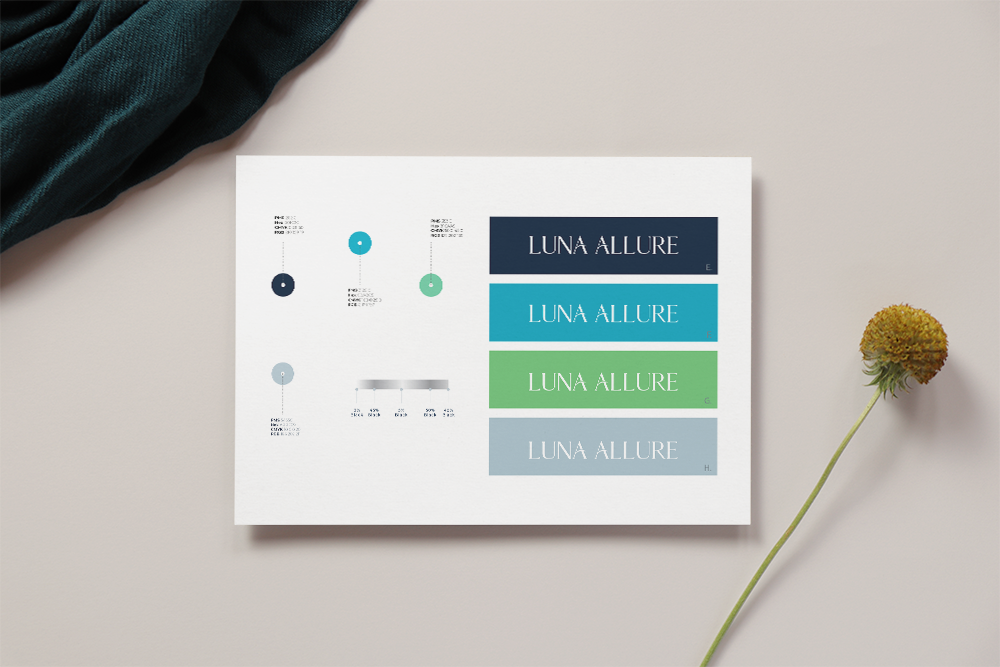 Luna Allure brand mockup