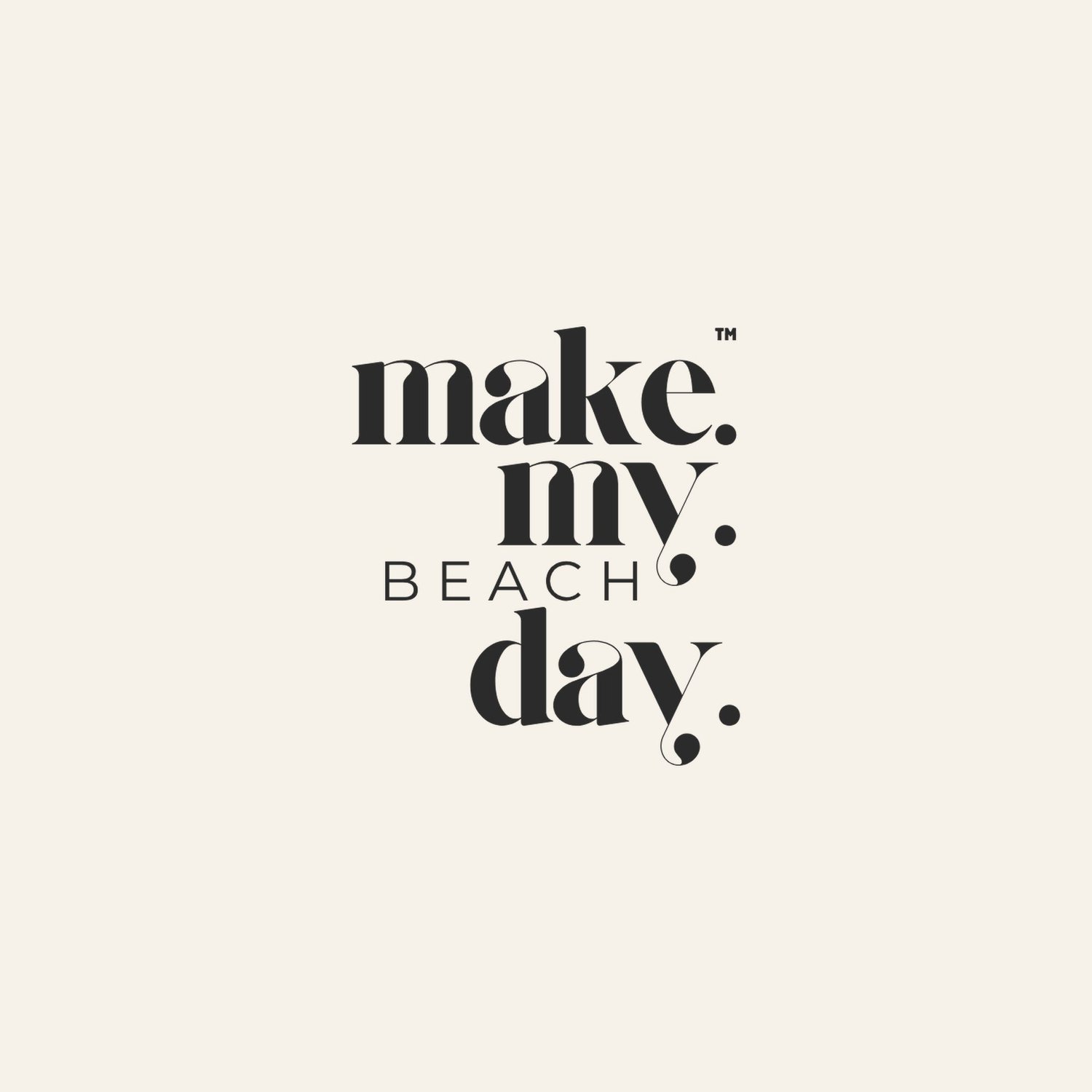 Make My Beach Day logo on cream