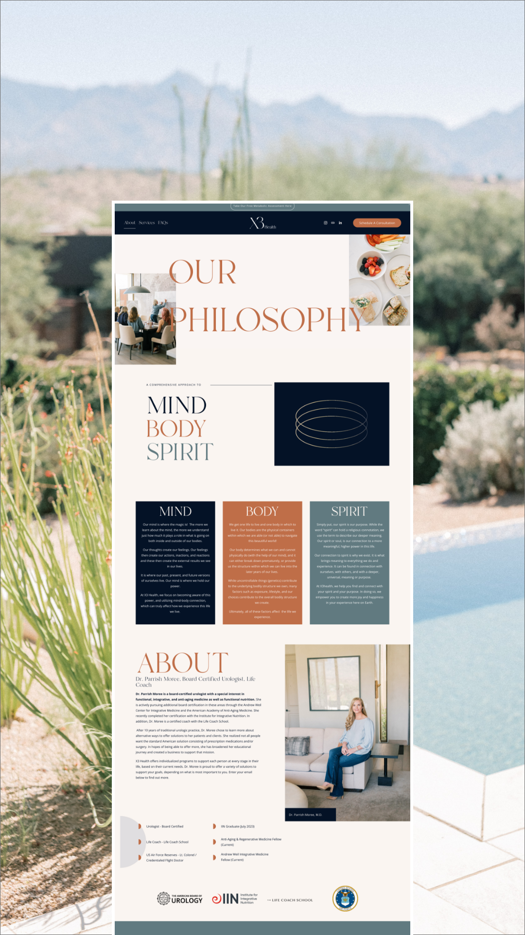 X3 Health social media design
