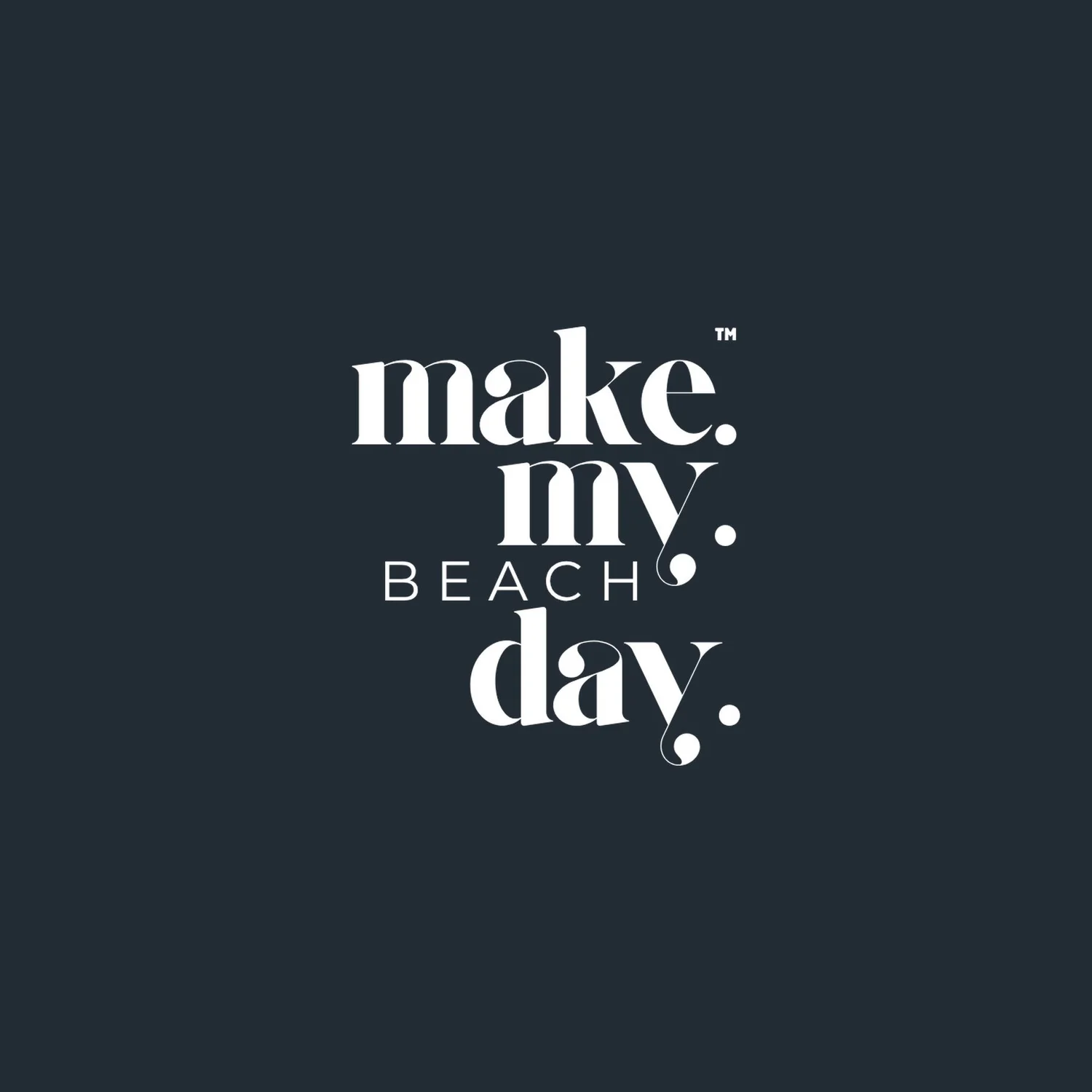 Make My Beach Day logo on navy