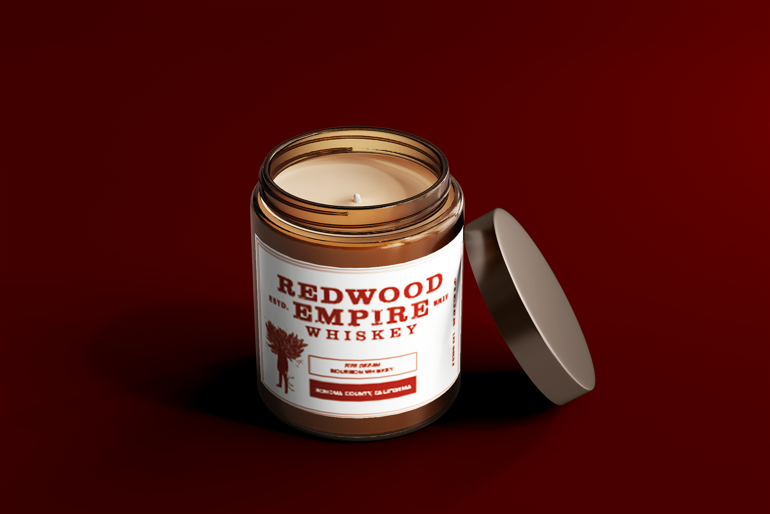 Redwood Whiskey Candle brand imagery 1