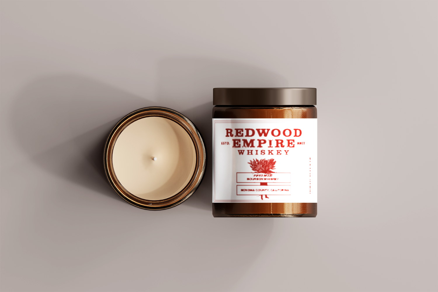 Redwood Whiskey Candle brand imagery 2