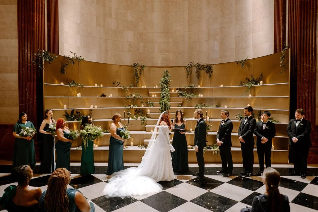 Editorial wedding at The Library at 190 Lasalle In Chicago
