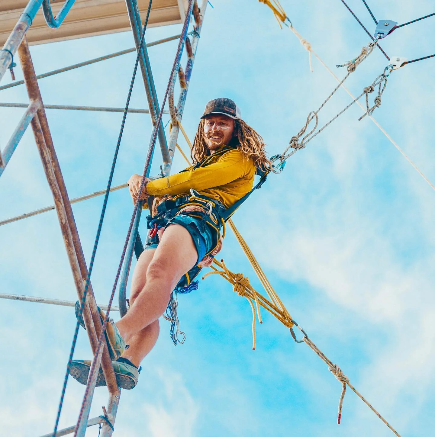 ‼️Burning Man sale goes live at 12pm PDT today!

Some beautiful memories rigging &amp; testing our BASE jump simulator at last years burn with an amazing family.  Thanks for capturing the moments @flyfawx &amp; @flydos @basecamp.school 

with @baseca