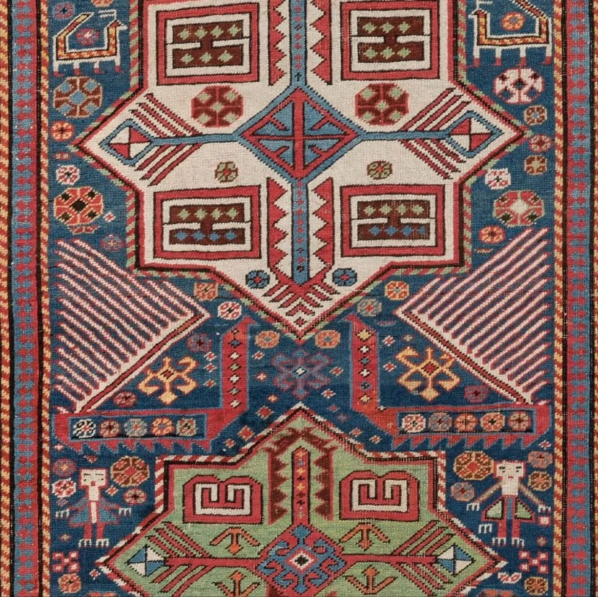 swipe for our new Akstafa rug 🦚 woven by Sevda in Kosalar 
The Akstafa design is famous for its use of pairs of peacocks with their tails raised 🤍
Available for sale 💌 1.49 x 2.1m