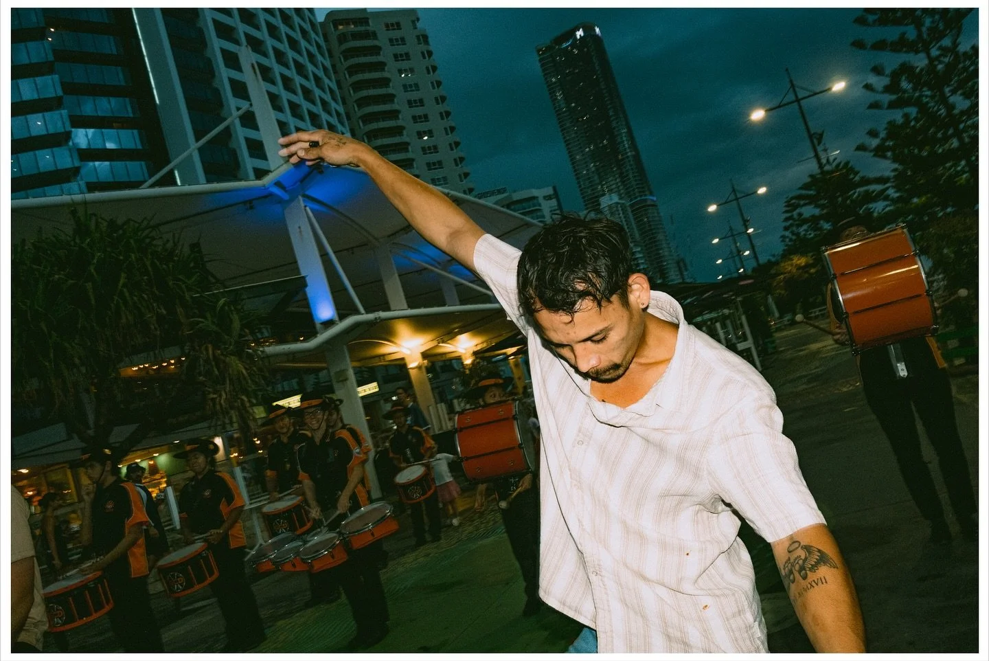Gold Coast Scenes No.118 - Band Dancers

📷 @fujifilmx_au X100V + WCL-X100ii 
.
.
.
.
.
#streetphotography  #streetphotographers  #fujifilmx100v #fujifilm #goldcoastphotographer #street_in_motion #streetphotographers #street_photo_daily #fujifilmaust