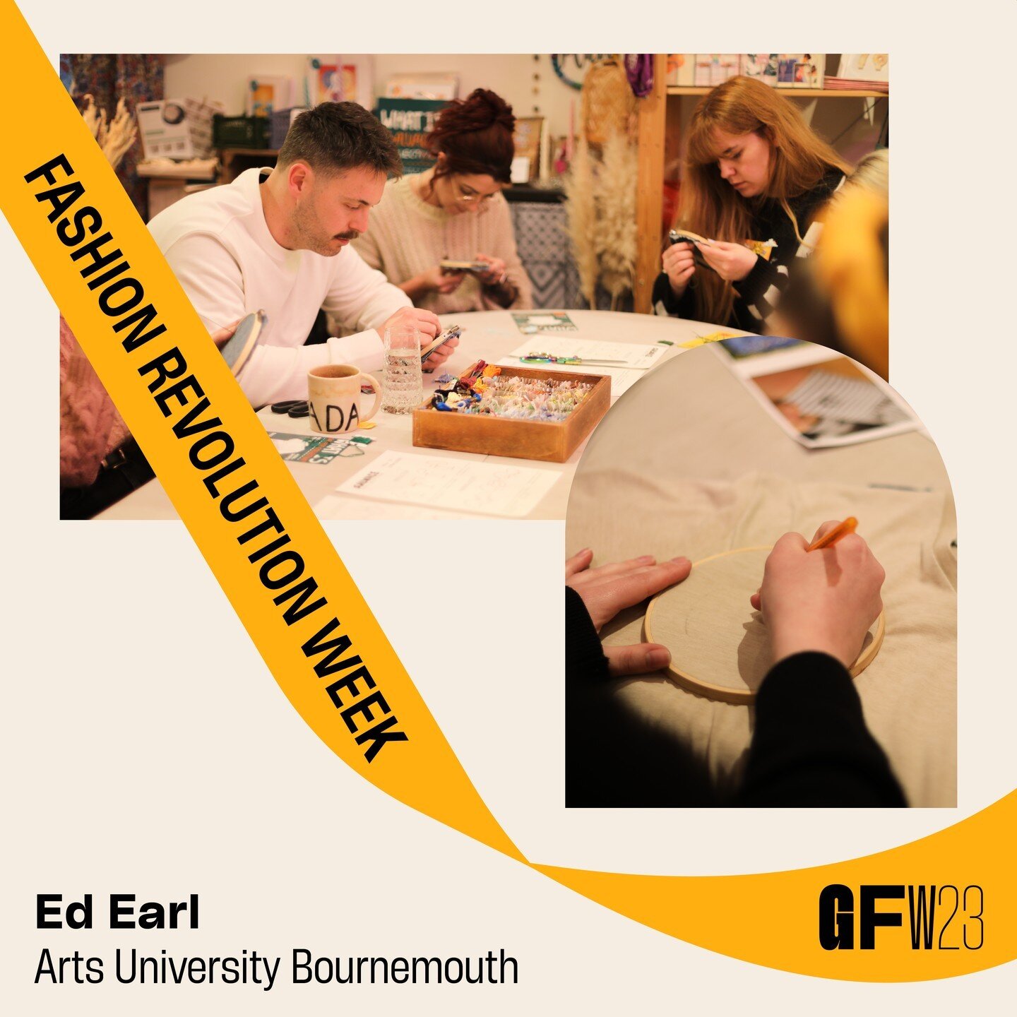 To celebrate #FashionRevolutionWeek we're highlighting student work that centres around fashion activism 👏

Ed Earl is a Fashion Branding and Communications student at Arts University Bournemouth and they have set up @wesalvagecollective which offer