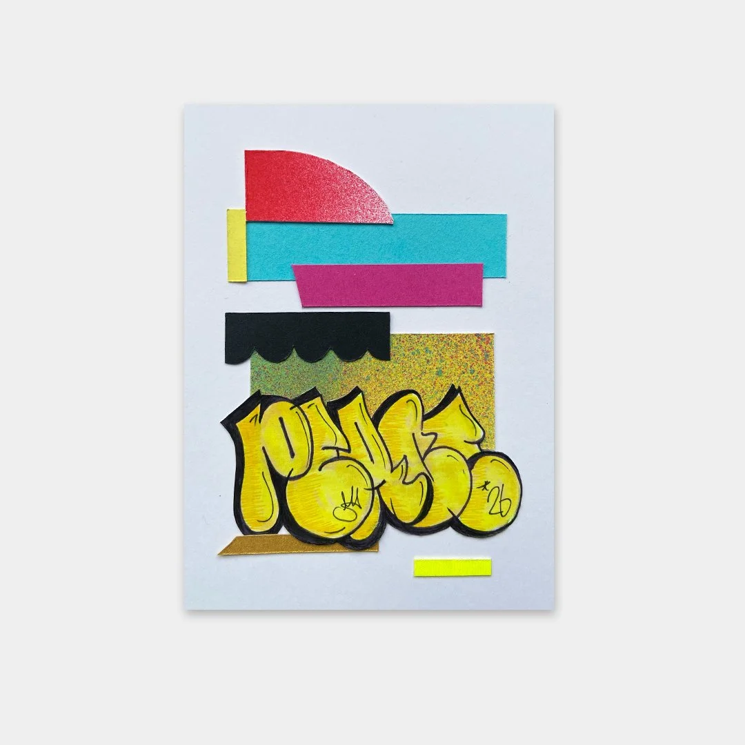 Graffiti I
A5 (2026)
Medium: Paper / Spray paint