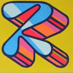 Z (2026) Medium: Paper / Spray paint / Acrylic