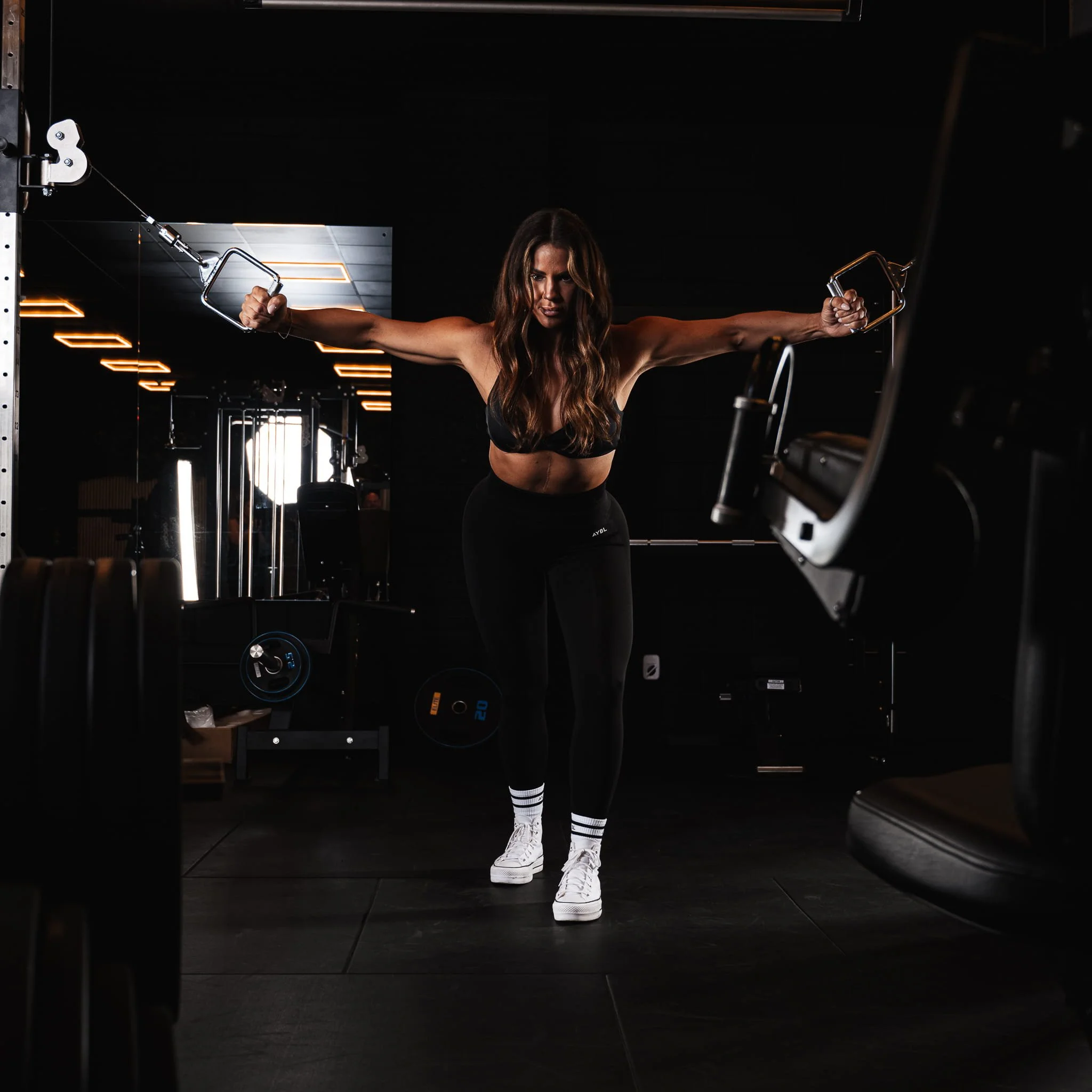 cable crossover at Elite Physiques Gym showcasing chest