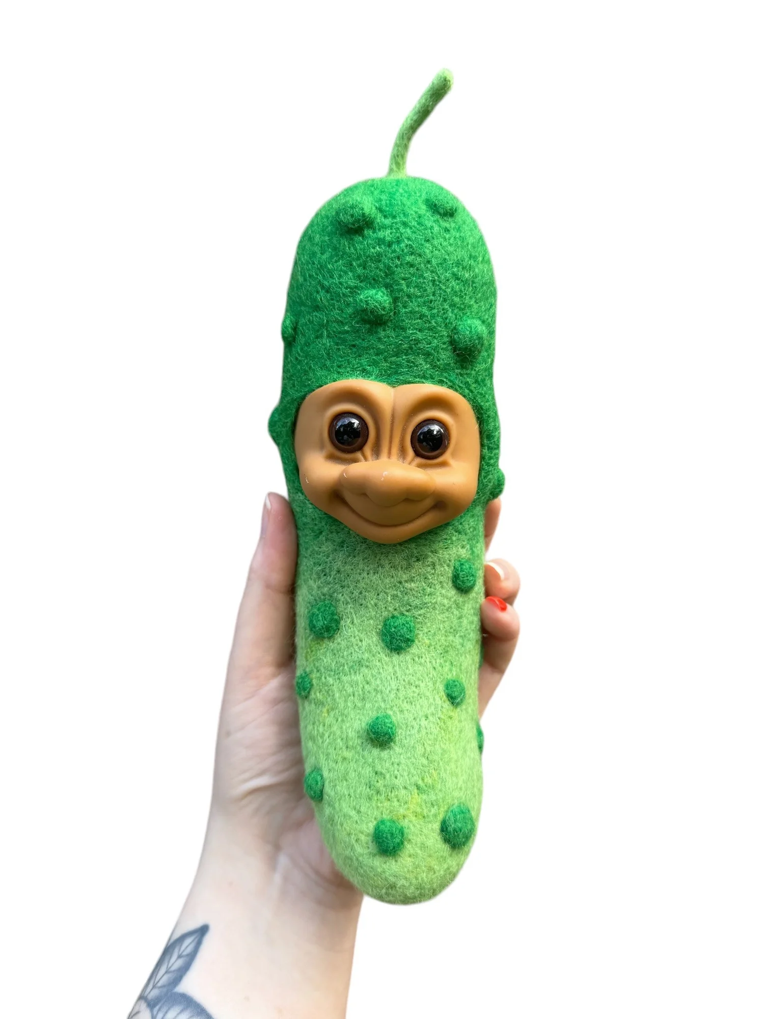 Large Needle Felted Trickle the Troll Pickle — IFELTKITSCH