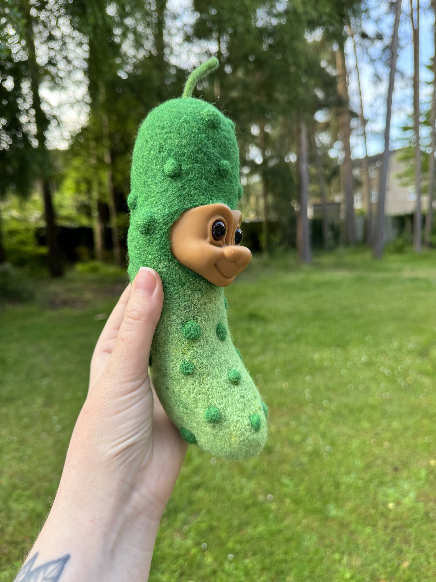 Large Needle Felted Trickle the Troll Pickle — IFELTKITSCH