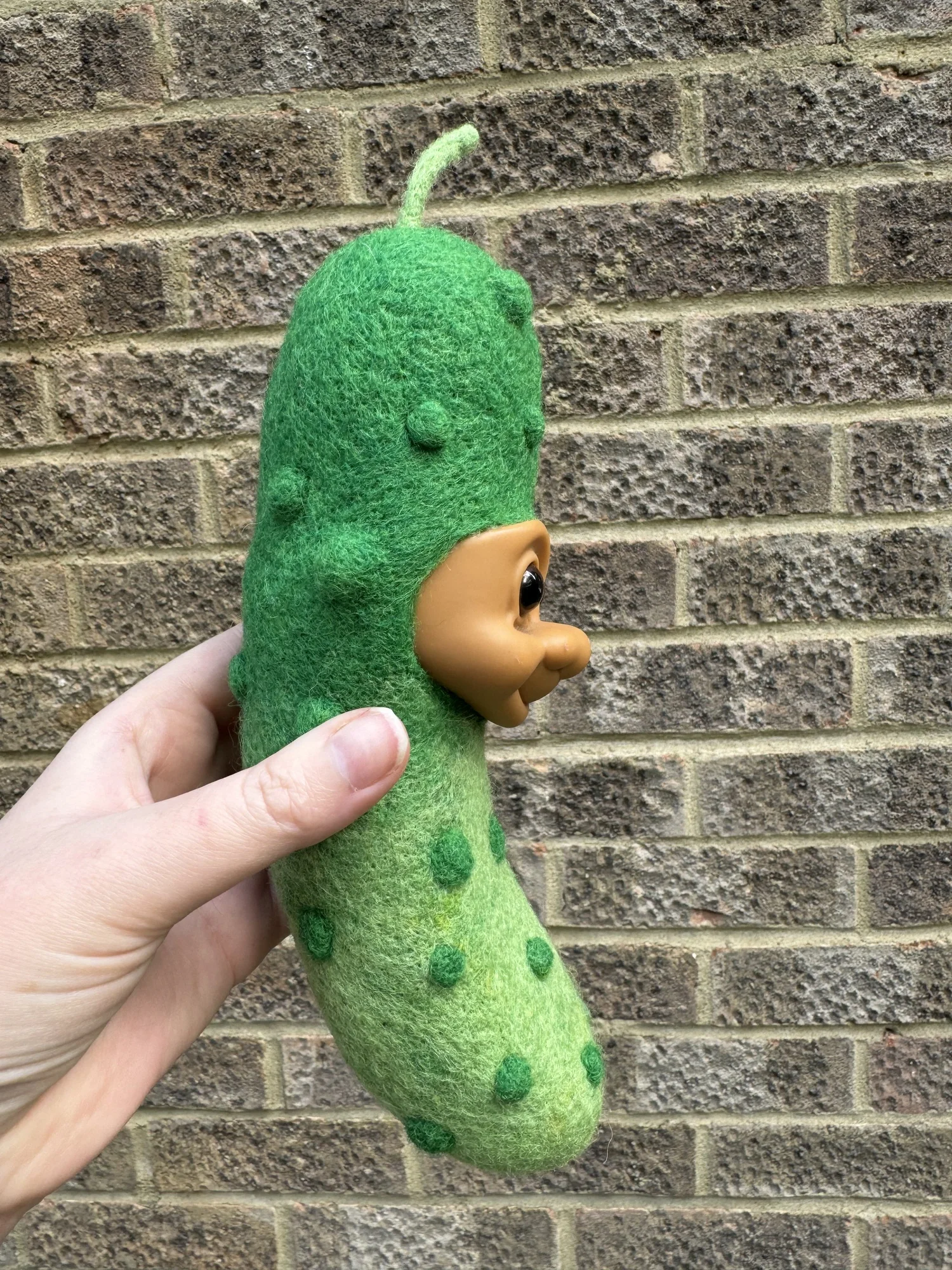 Large Needle Felted Trickle the Troll Pickle — IFELTKITSCH