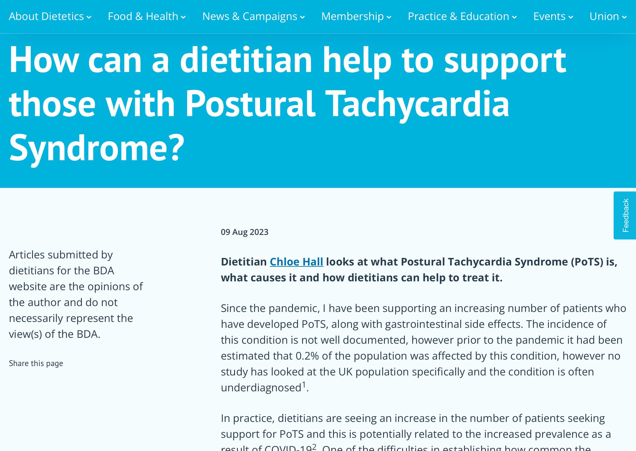 POSTURAL TACHYCARDIA SYNDROME (POTS) – HERE'S WHAT YOU NEED TO