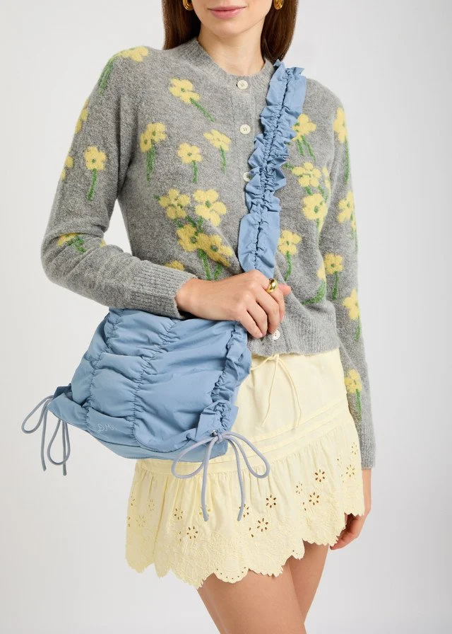 Damson Madder Ruched Shell Shoulder Bag at Harvey Nichols
